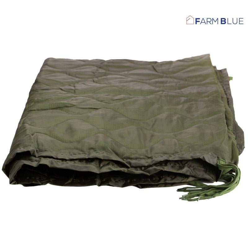 Farm Blue بطانية الجيش الأخضر OD الزرقاء من المزرعة - بطانية تكتيكية خفيفة الوزن متعددة الوظائف لجميع الأحوال الجوية - معدات التخييم، الرحلات والمزيد - زيتون داكن - Image 5